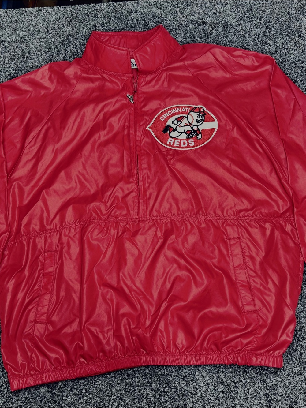 Cincinnati Reds 1992 XL Rare Red Pullover Windbreaker Jacket MLB